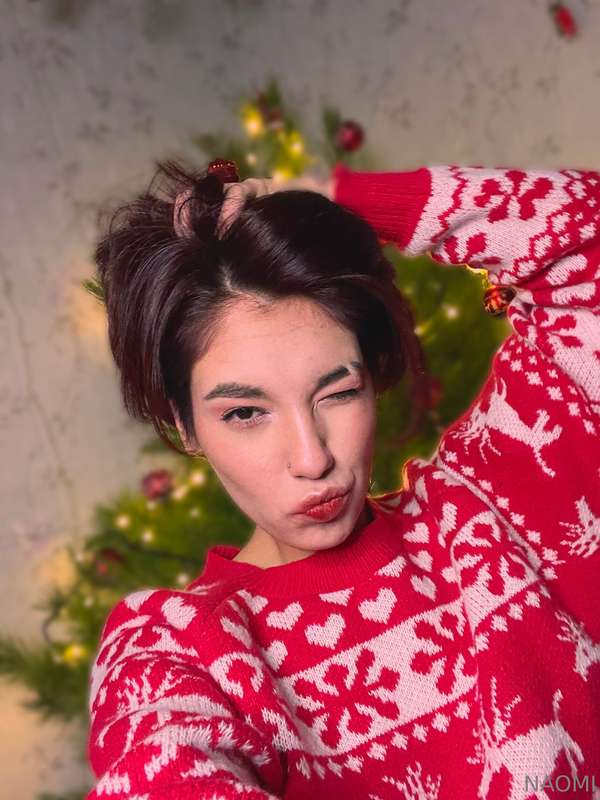 My sweater is cozy, but your attention keeps me even warmer!..