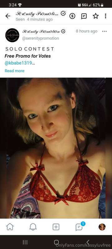Vote for me @serenitypromotion. Show proof and get free vide..