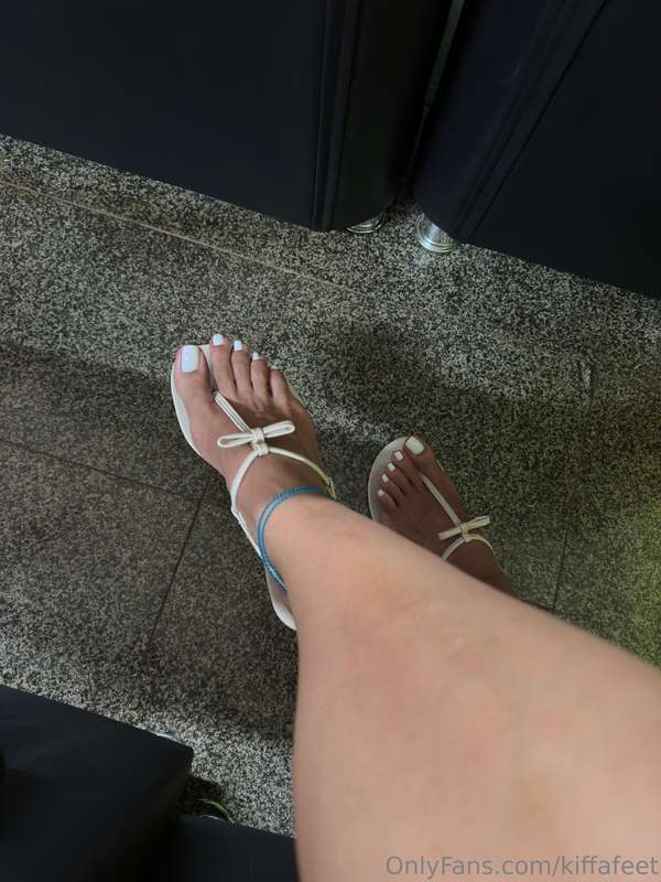 New white pedicure available for video chat and customs 