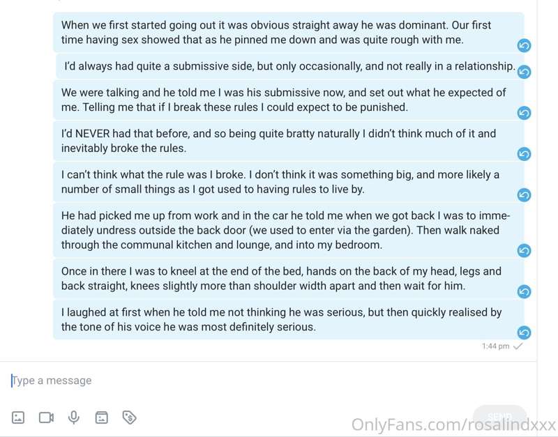 I 😍😍😍 sexting.

Telling you my fantasies (especially taboo o..