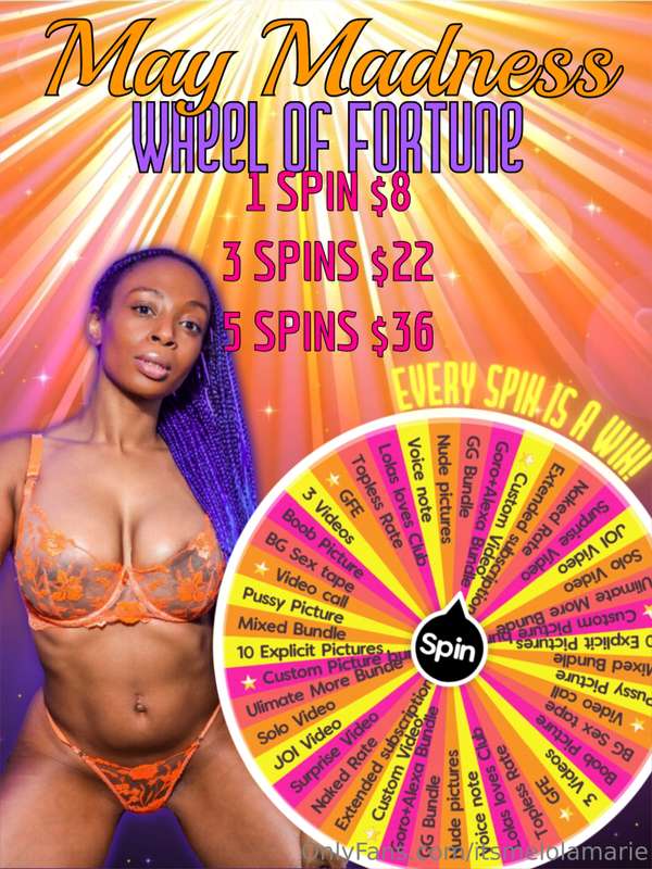 MAY MADNESS- WHEEL OF FORTUNE 🔥🎉🎁Are you ready to win some A..
