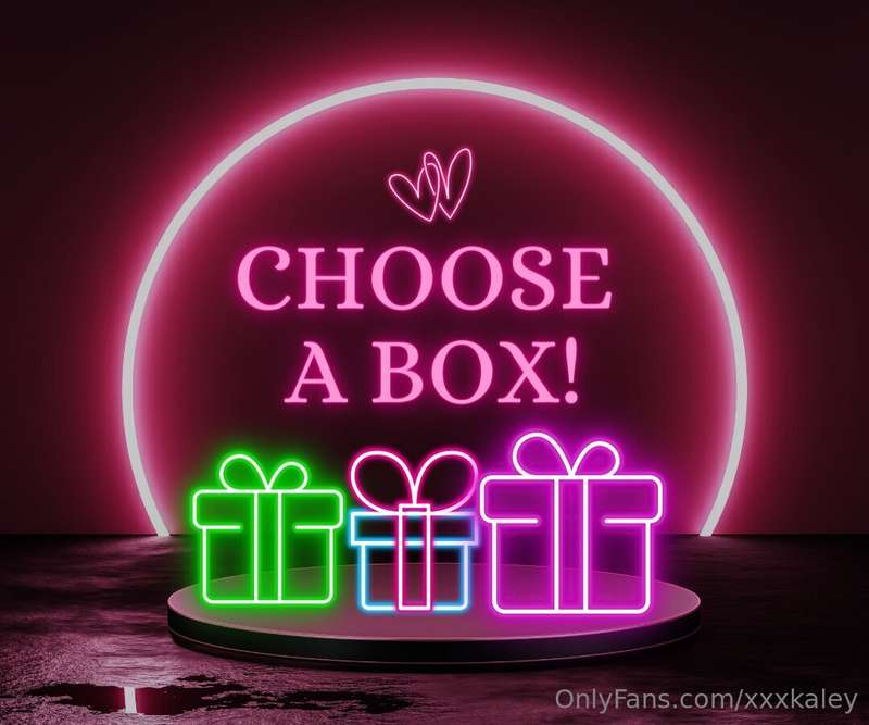 Choose A Hot Mystery Box! Each of these 3 boxes contain a ve..