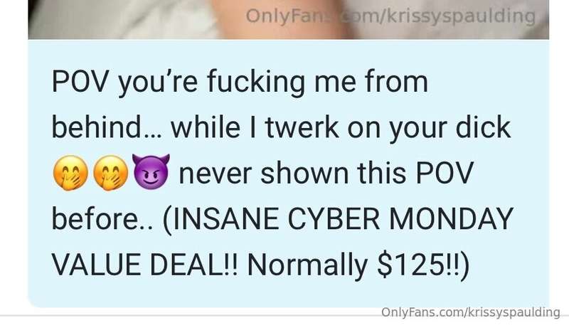 Run and check those DM’s daddy 🤭😈 cyber Monday sales waiting..