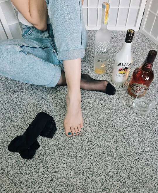 you + me + my feet + alcohol = A party for your dick! 

I've.. 9