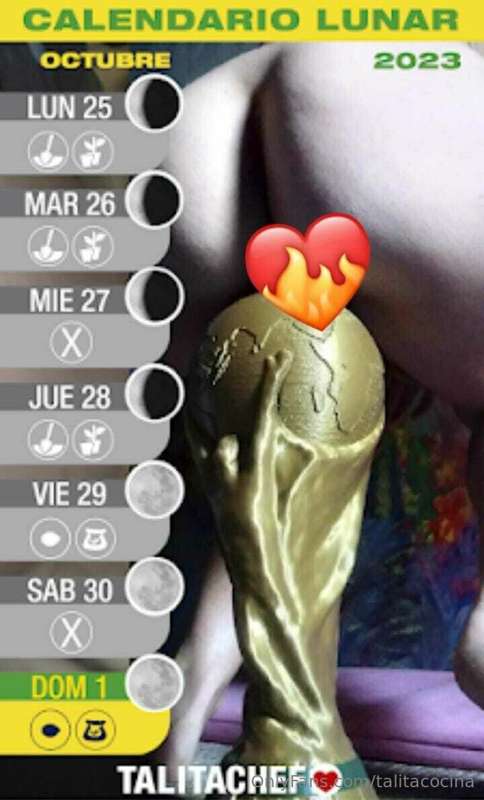 Aloha Amigo
Cómo estás?
Te comparte el calendario lunar del .. 5