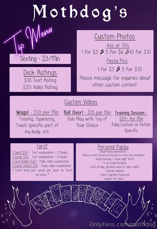 My Tip Menu is now available! Let me be a good puppy for you..