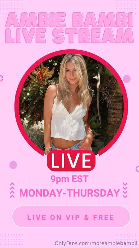 ❤️ Live Stream Schedule!! ❤️ Monday- Thursday 9:00 pm EST 🥰 ..