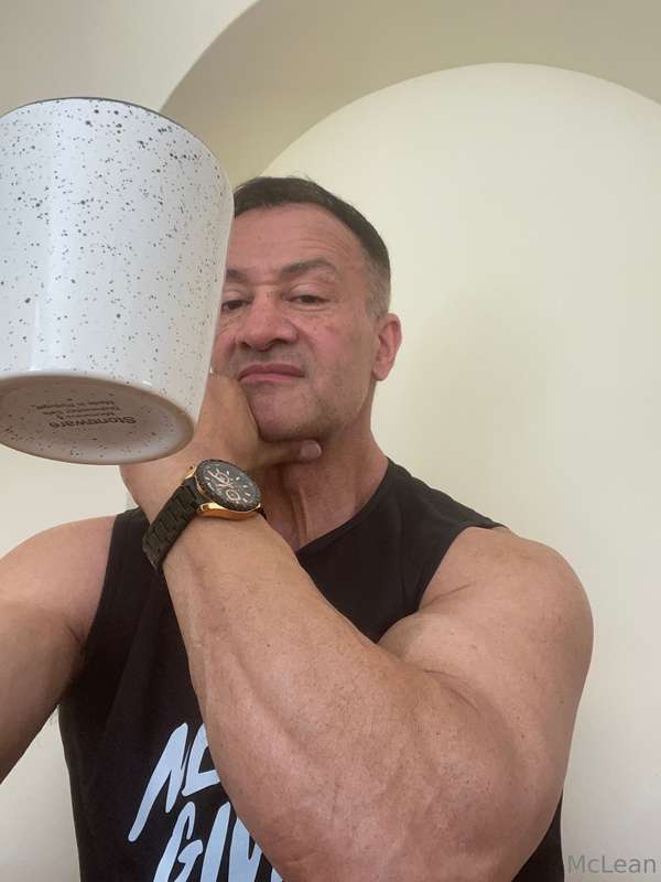 A large coffee be the workout, let’s get it done 
