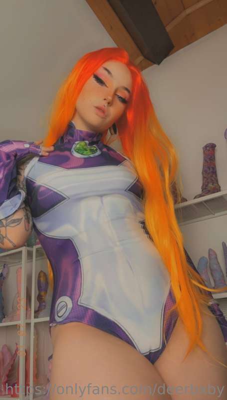 Starfire photo set ❤️‍🔥🧡 and another video coming out tomorr.. 10