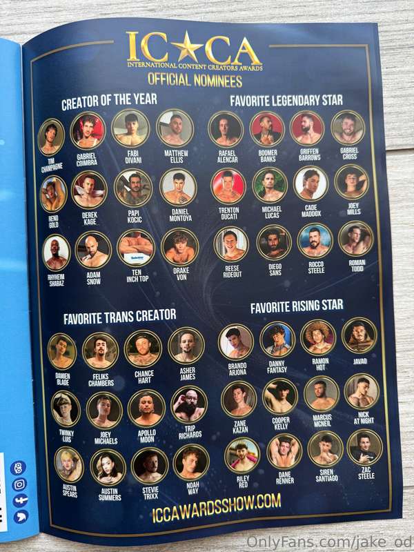 By the way here is the program for the ICCA’s just so you gu.. 2