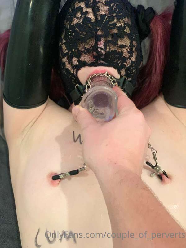 This fuckdoll clamped it’s nipples and plugged it’s ass befo.. 10