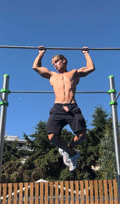 Just doing some pull-ups in the park!