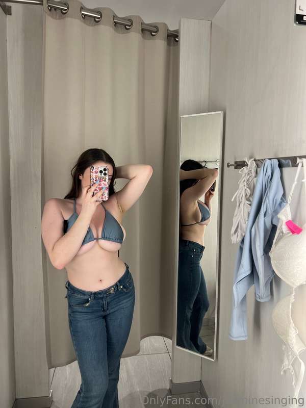 Trying on bikinis☺️ they look so big here wtf😂 1