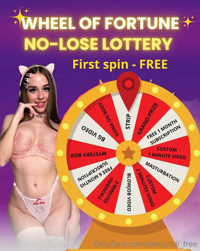 Only today FIRST spin is completely FREE for all subscribers.. 2