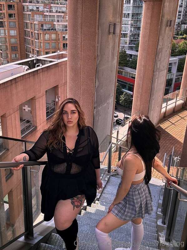 @evil.evie and I at the library, could we distract you from .. 2