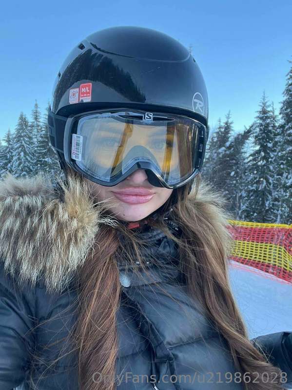 I just love sliding on fresh snow on skis! This feeling of f..