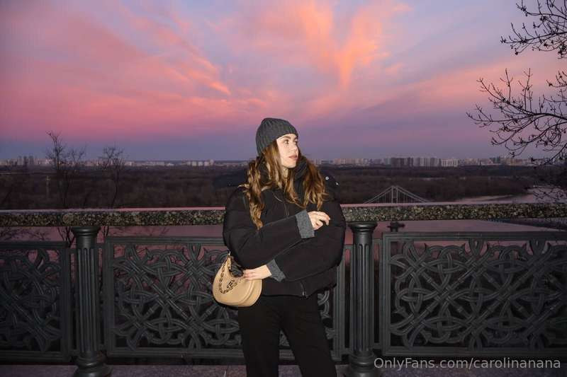 The fire of the sunset spread across the sky as if someone l..