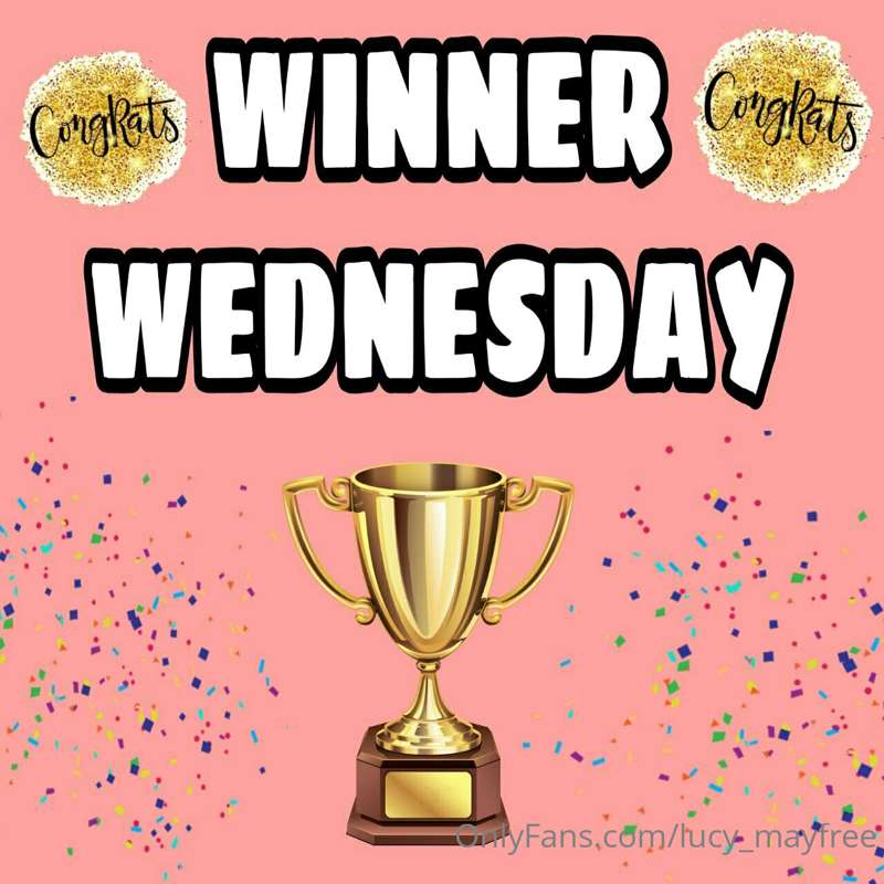 🏆 WINNING WEDNESDAY 🏆

YOUR THE LUCKY ONE 👏😍

Recieve all th..