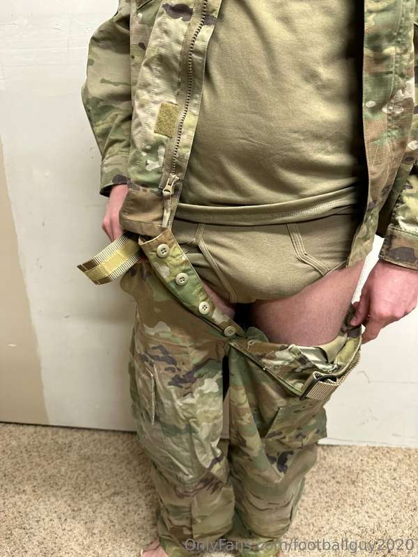 The private doing a little stripping down to his military br.. 3