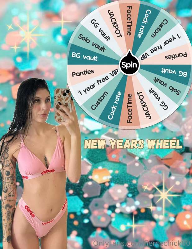NEW YEARS WHEEL $30 - 1 spin$70 - 3 spins🥳🎉🍾🪩AVAILABLE ALL M..