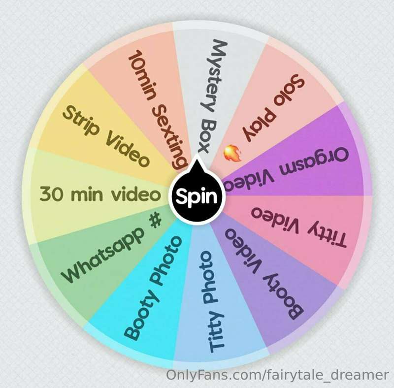 Speen the wheel ! First time doing this 😋✌️ I have amazing t..