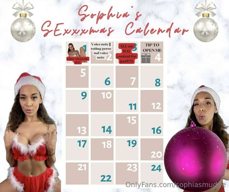 💋🎁🎄 **SOPHIA'S SEXXXMAS CALENDAR DAY 4** 🎄🎁💋 *EXTRA CHEAP CU..