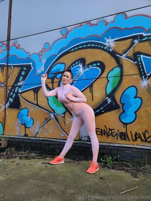 Alley way trashy Lil slut strip for you ;) showing off that .. 12