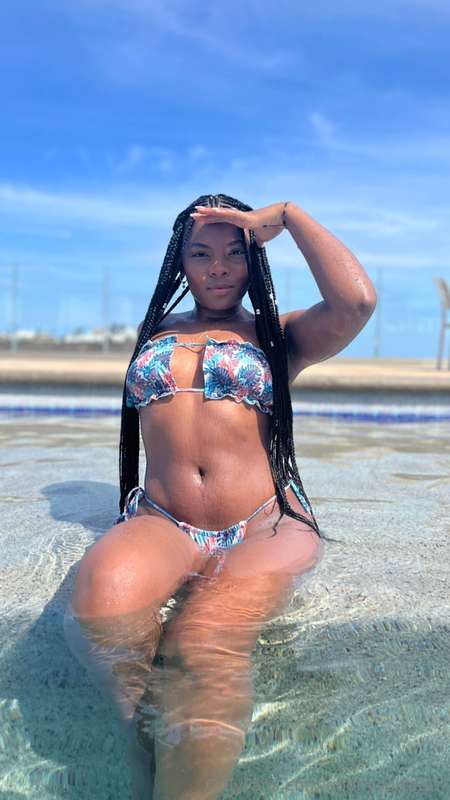 Being a caribbean girl means be sexy with a baithing suit an..