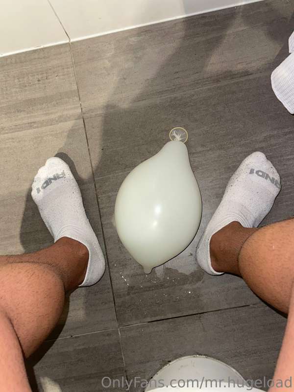 A sub challenged me to how much I can fill a condom with jus..