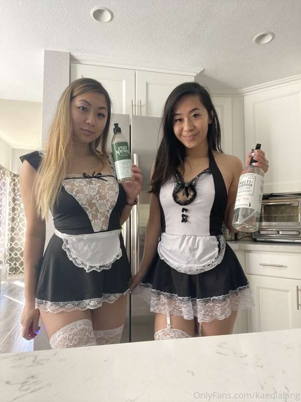 So aren’t @ashleyaoki and I the cutest maids ever? We are so..