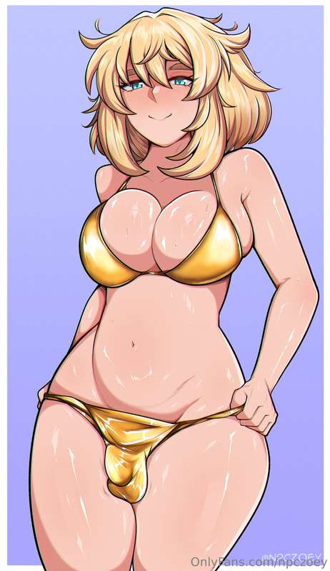 Have golden bikini Bridget, as my gift to you🎂🎁 I'm late, th..