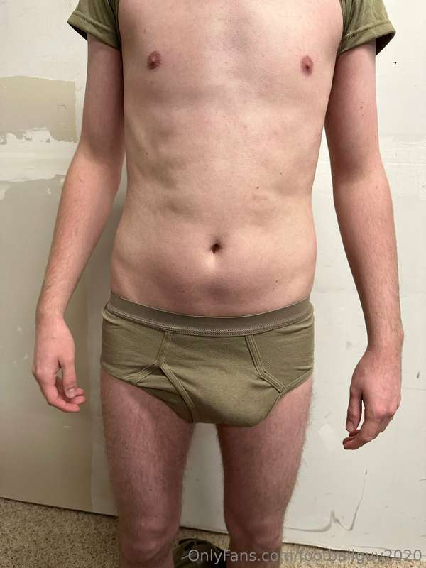 The private doing a little stripping down to his military br.. 13