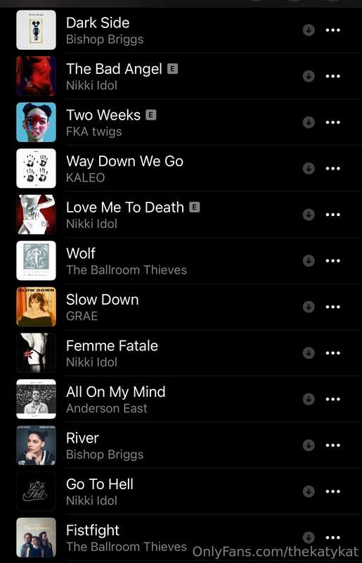 This is my Music Playlist that I fuck to.See 3 attached scre.. 3