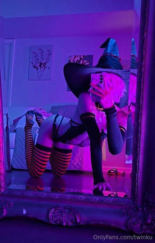 Fangs out, curves on point. Ready to slay this Halloween wit..