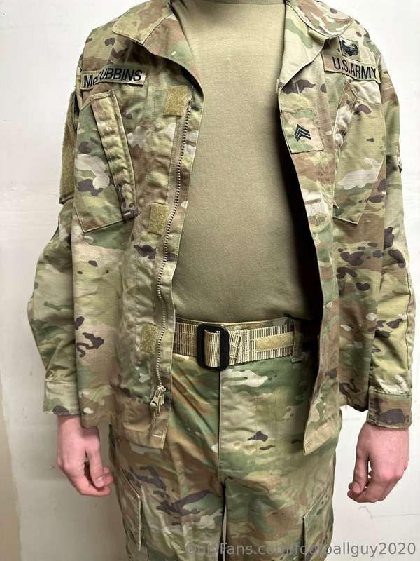 The private doing a little stripping down to his military br.. 21