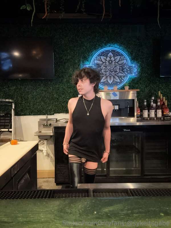 Welcome to ***** bar! I’m Gabe, what can I get for you!? :3 .. 21