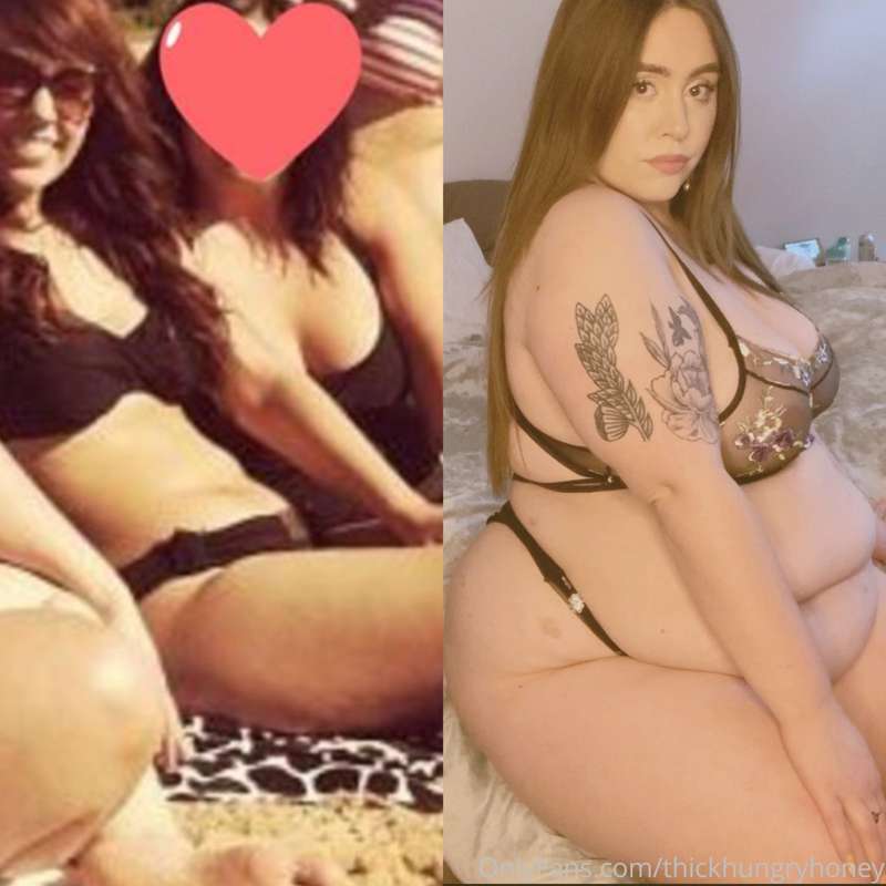 Look at the girl on the left! 
So unhappy with her thin body..