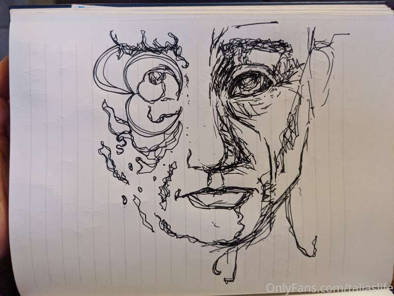 Doodling. Took maybe 15 min? I like drawing in pen because t..