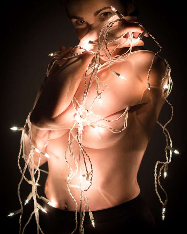 If only it was ok to go out wearing just fairy lights :)
C x..