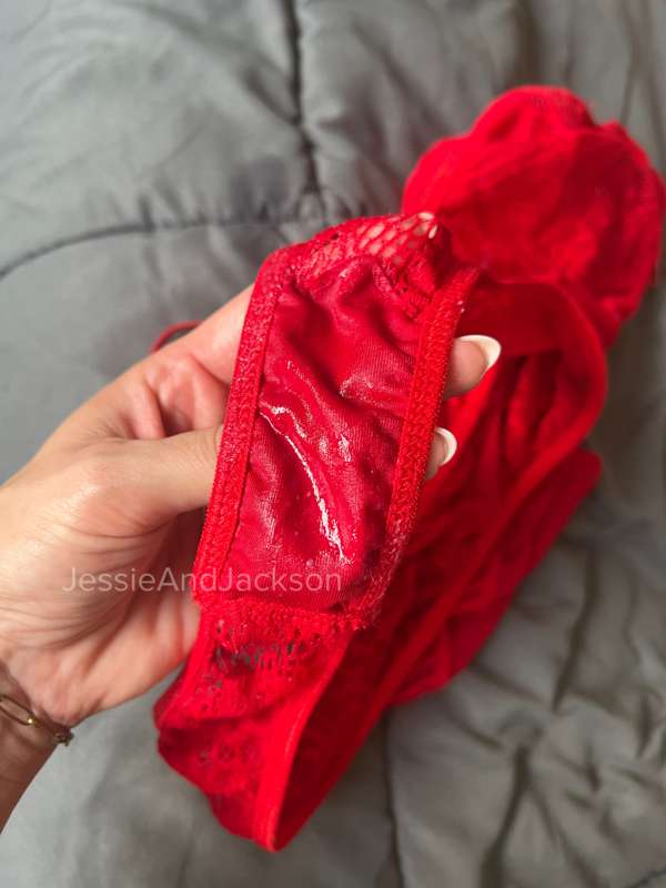 **My creampie soaked lingerie after the livestream yesterday..