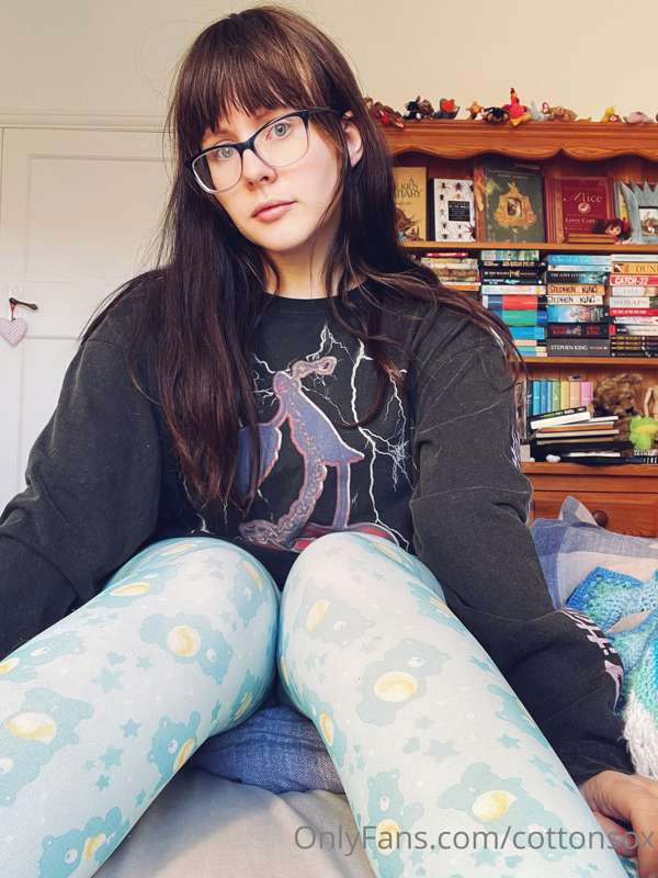 Do you like my new care bear tights? 😇 wanna see underneath ..
