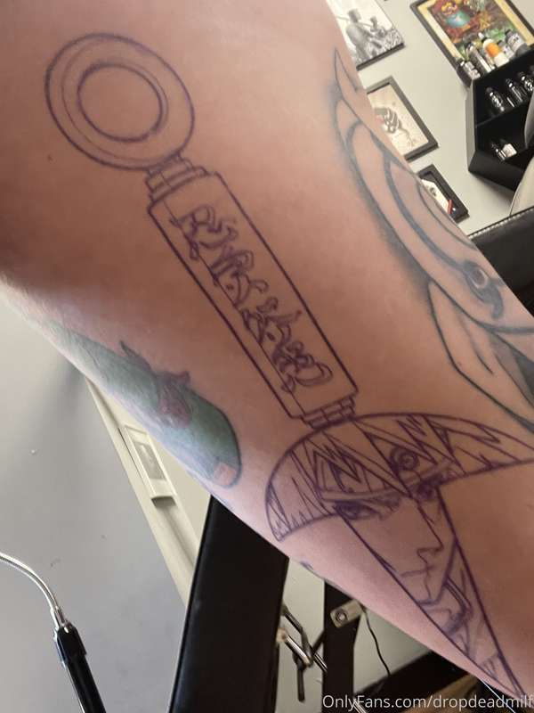 Got a new tattoo today!! This is just the outline, ill be po..