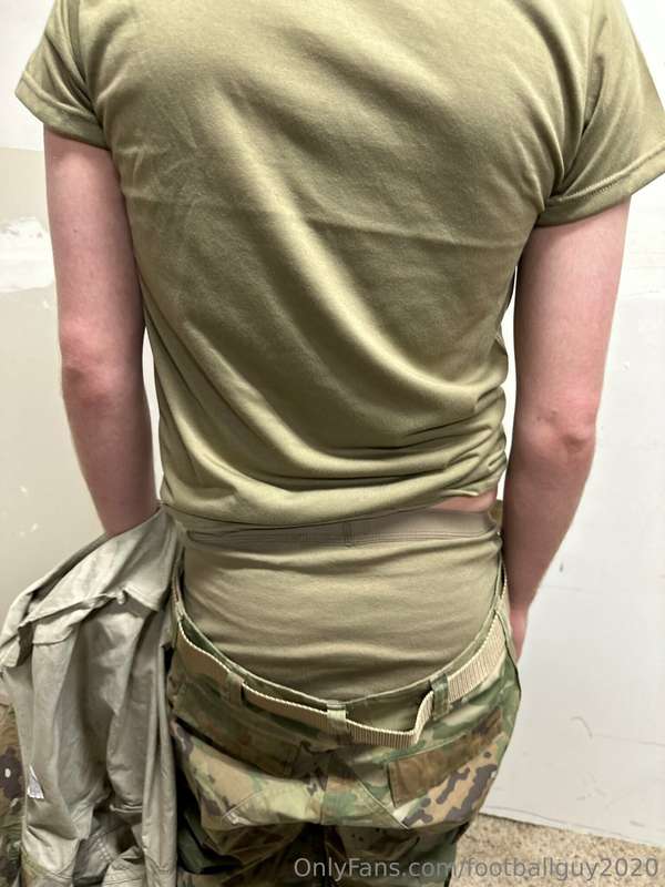 The private doing a little stripping down to his military br.. 9