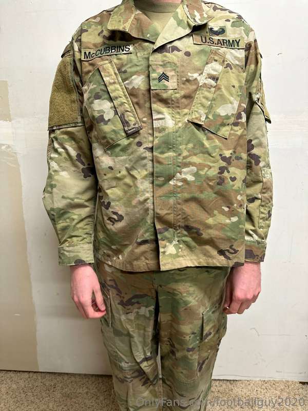 The private doing a little stripping down to his military br.. 19
