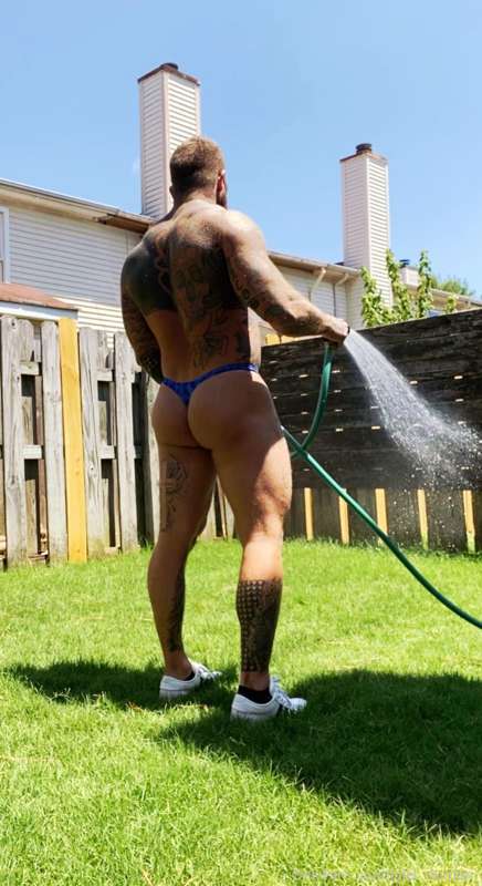 Just watering the grass....not like that lol OH Yeah and it’..
