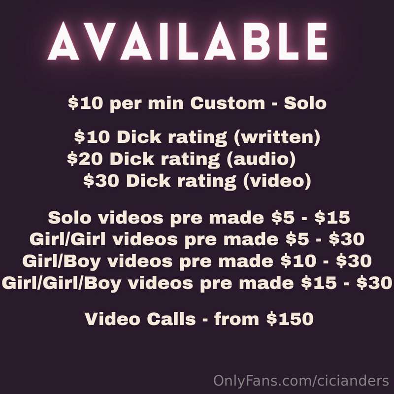 **IN CASE YOU WANT TO KNOW WHAT I OFFER**  I have too many v..