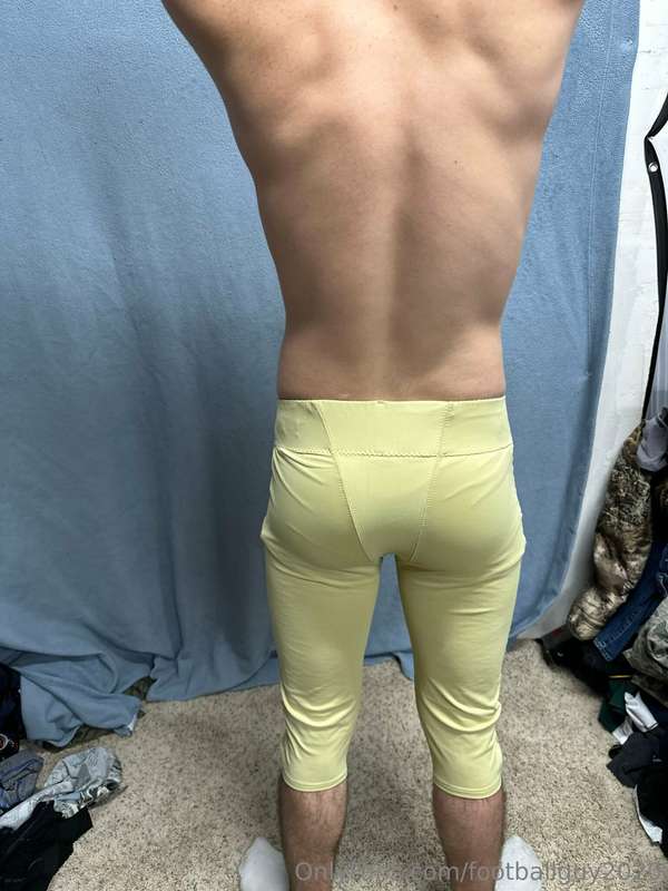 The new private in football gear and a wrestling singlet! 1