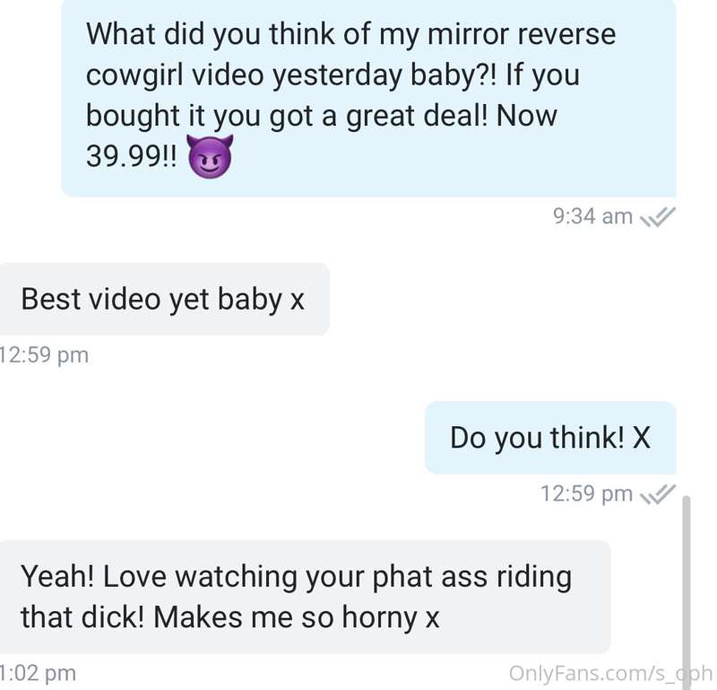 If you haven’t bought the video I sent yesterday you’re miss..