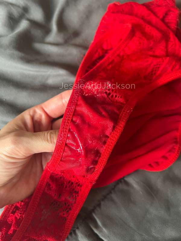 **My creampie soaked lingerie after the livestream yesterday.. 1