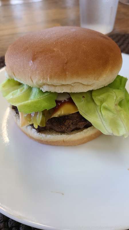 Outdoor grilled cheeseburger...a favorite of ours!